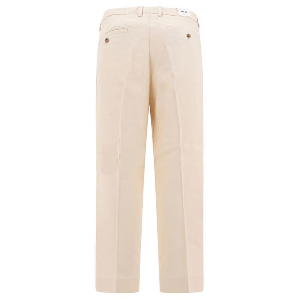 NN07 Men's Pleated Relaxed Fit Trousers Men Beige Pants - Picture 2 of 4